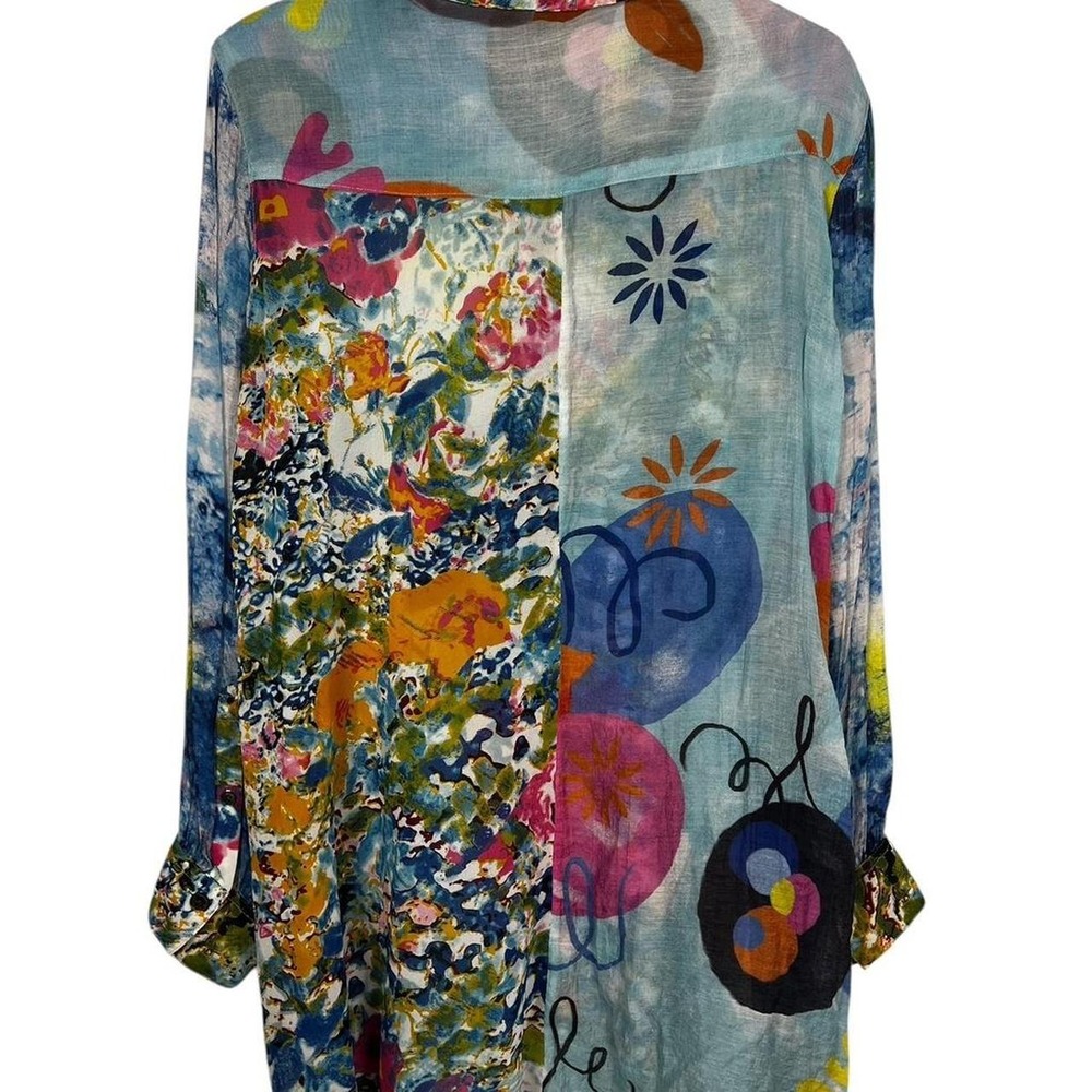 John Mark Watercolor Boho Button Down - Picture 2 of 4